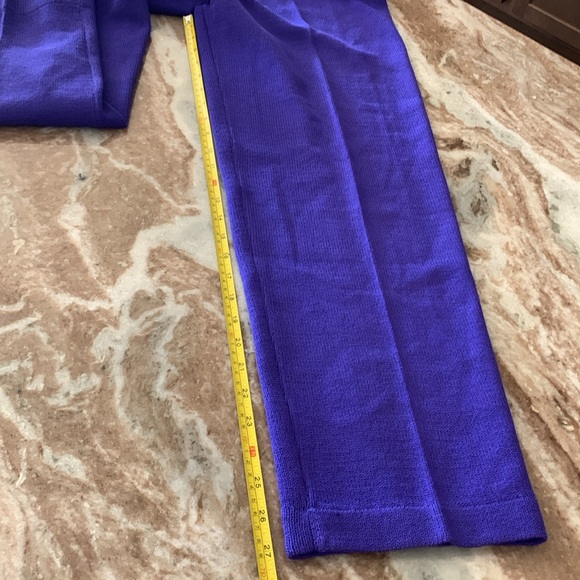 Vintage St. John 3 piece set sz S/6 purple knit - Jacket, Pants, Skirt 1980’s - Picture 13 of 17